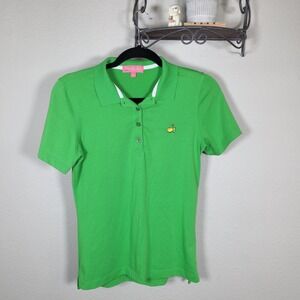Magnolia Lane Masters Golf‎ Tournament Polo Shirt Women's Green 70% Prima Cotton